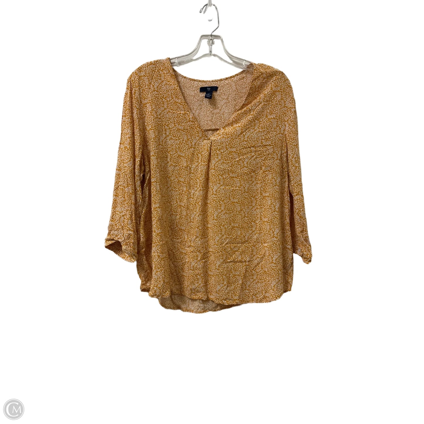 Top Long Sleeve By Gap In Yellow, Size: L