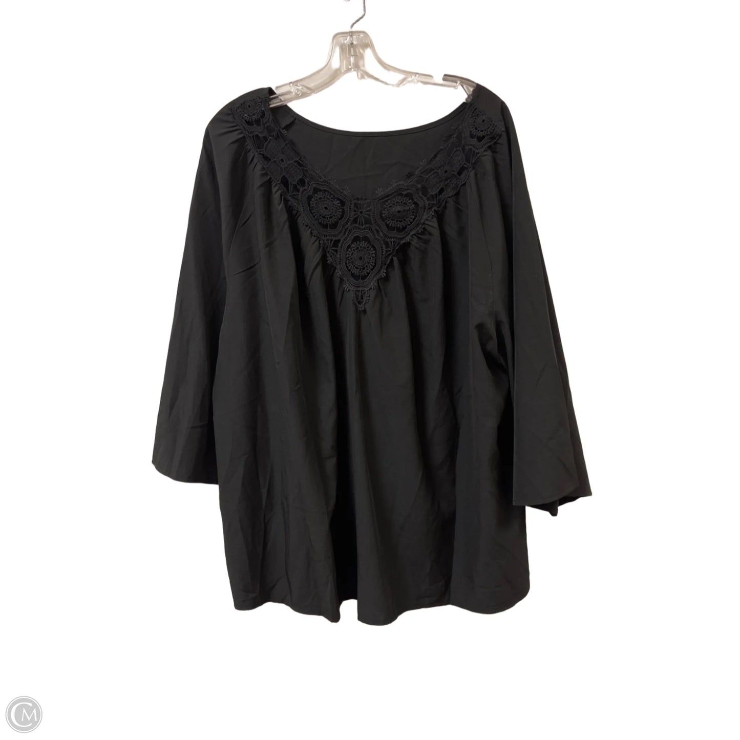 Top Long Sleeve By Shein In Black, Size: 3x