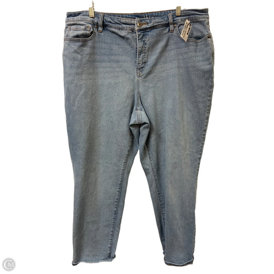 Jeans Straight By Style And Company In Blue Denim, Size: 18