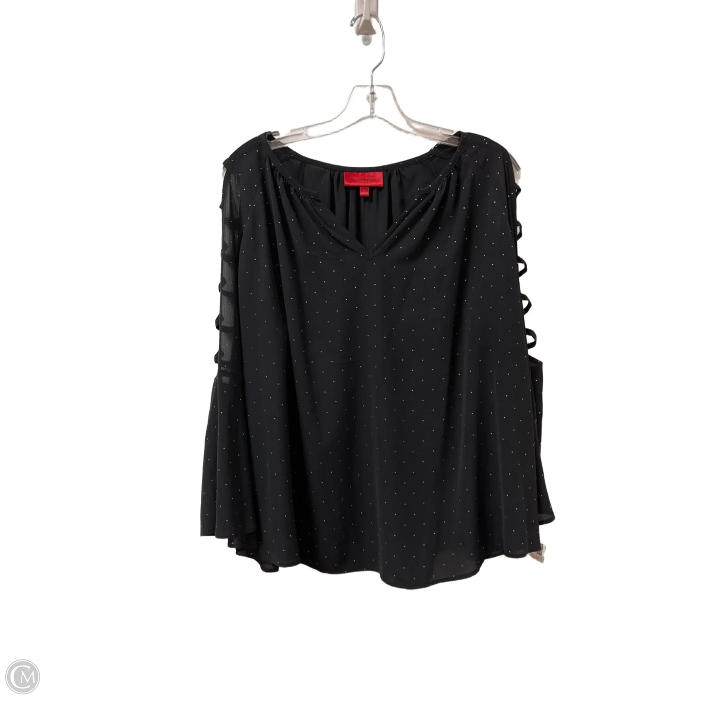 Top Long Sleeve By Jennifer Lopez In Black, Size: 1x