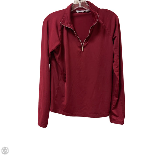 Athletic Top Long Sleeve Collar By Lady Hagen In Red, Size: S