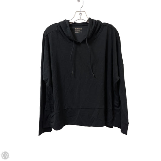 Athletic Top Long Sleeve Hoodie By Mondetta In Black, Size: L