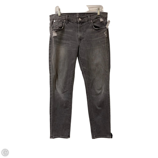 Jeans Skinny By 7 For All Mankind In Grey Denim, Size: 10