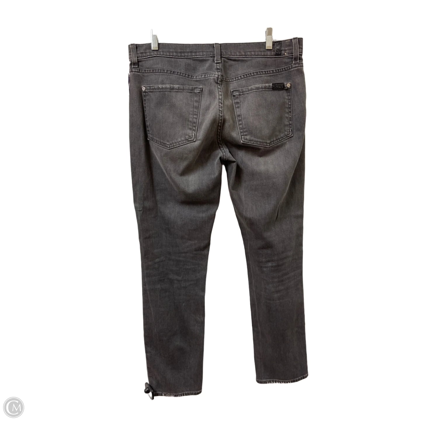Jeans Skinny By 7 For All Mankind In Grey Denim, Size: 10