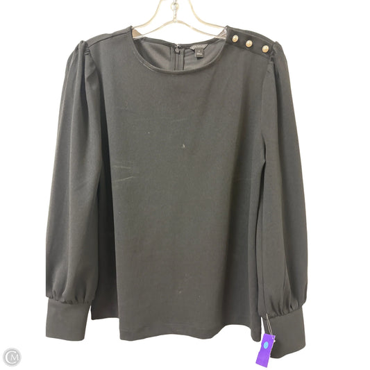 Top Long Sleeve By Ann Taylor In Black, Size: M