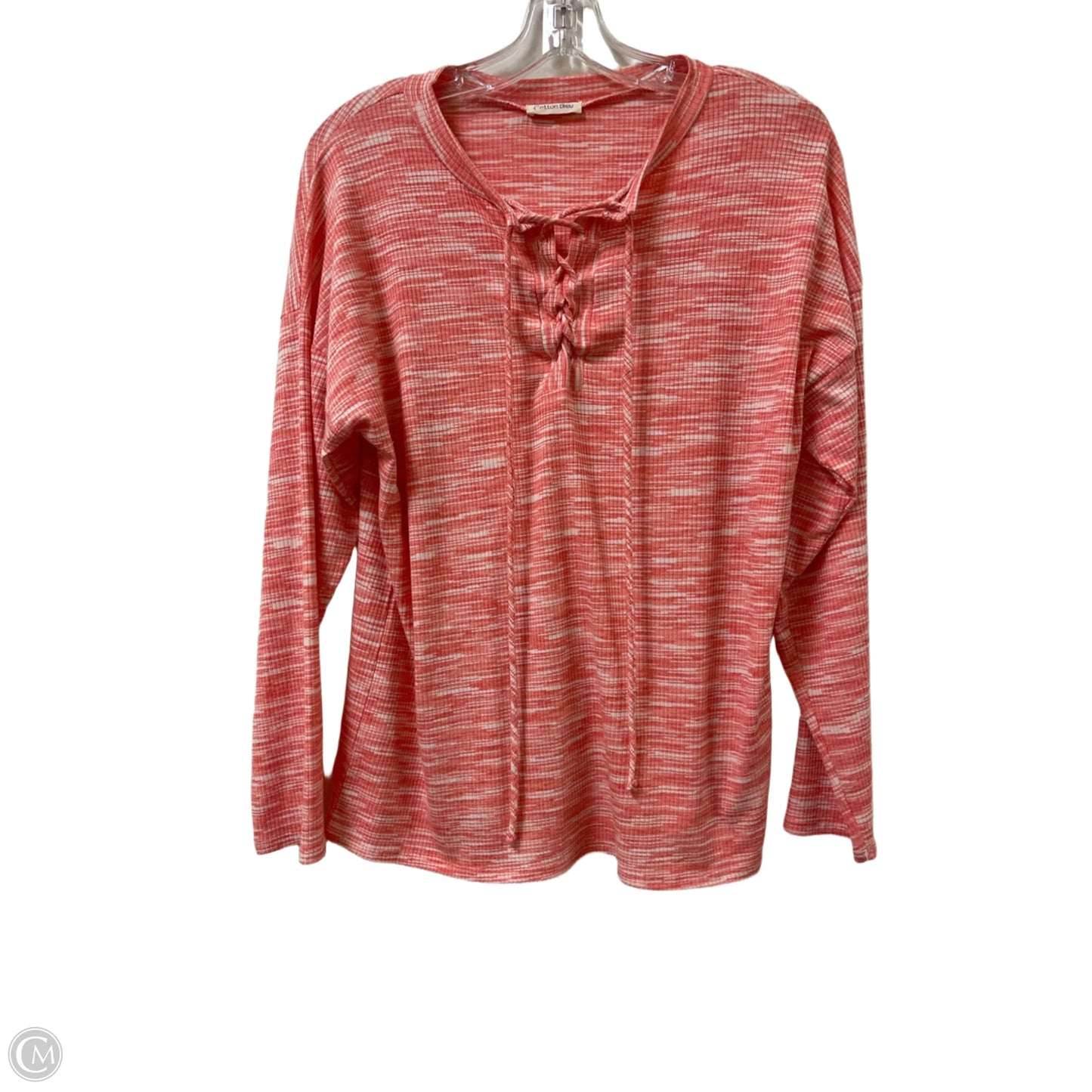 Top Long Sleeve By Cotton Bleu In Orange, Size: M