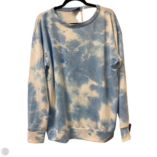 Sweatshirt Crewneck By Clothes Mentor In Blue & White, Size: Xl