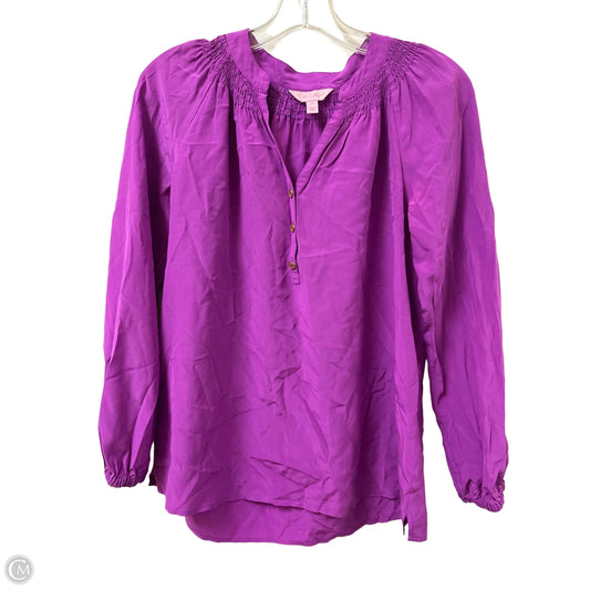 Top Long Sleeve Designer By Lilly Pulitzer In Purple, Size: Xs