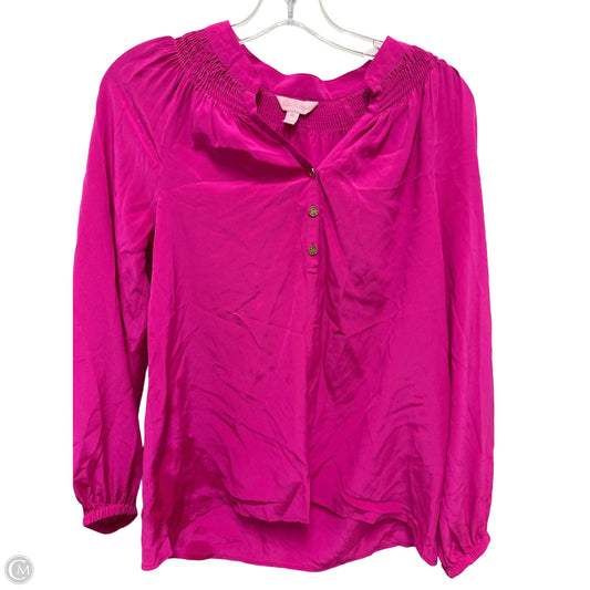 Top Long Sleeve Designer By Lilly Pulitzer In Pink, Size: Xs