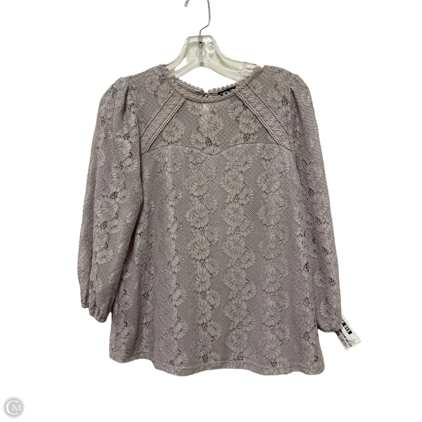 Top Long Sleeve By Cable And Gauge In Purple, Size: M