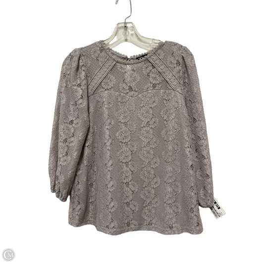 Top Long Sleeve By Cable And Gauge In Purple, Size: M
