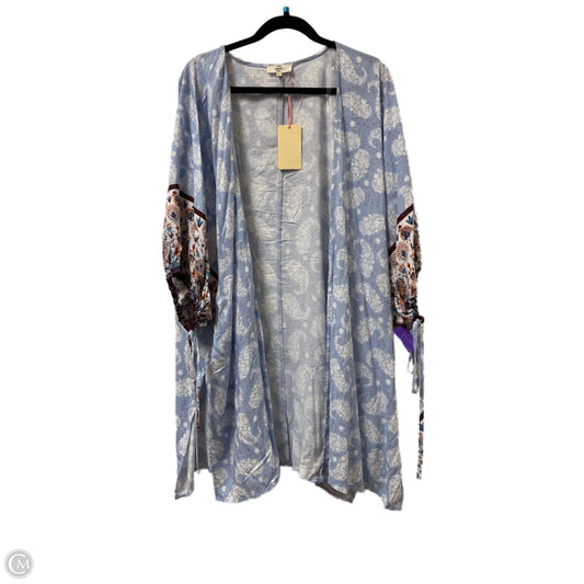Kimono By Entro In Blue & White, Size: Osfm