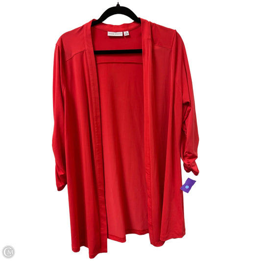 Sweater Cardigan By Susan Graver In Orange, Size: M