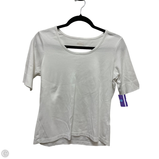 Top Short Sleeve By L.l. Bean In White, Size: Sp