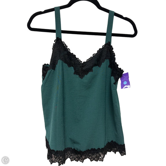 Top Sleeveless By Clothes Mentor In Black & Green, Size: Xs