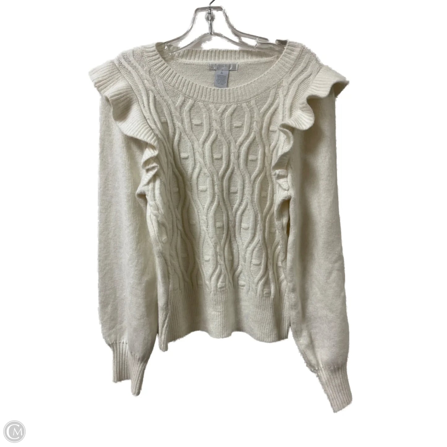 Sweater By Design History In White, Size: M