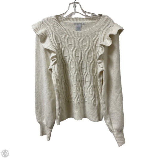Sweater By Design History In White, Size: M