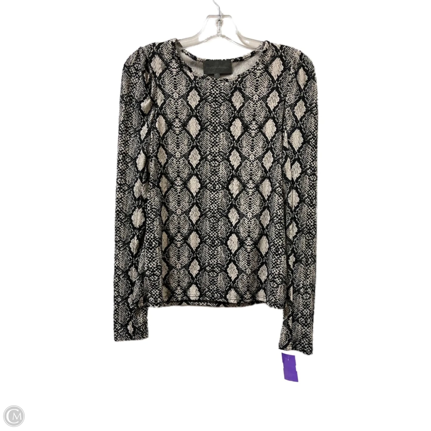 Top Long Sleeve By Sunday In Brooklyn In Snakeskin Print, Size: M