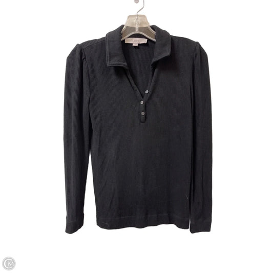 Blouse Long Sleeve By Loft In Black, Size: Mp