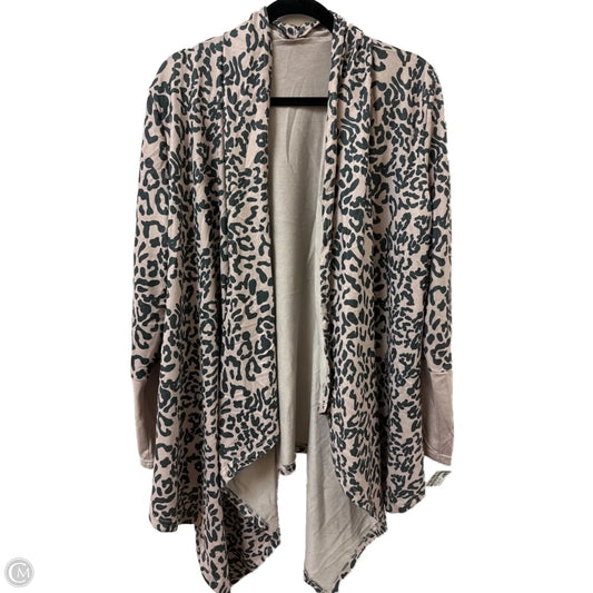 Sweater Cardigan By Clothes Mentor In Animal Print, Size: Osfm