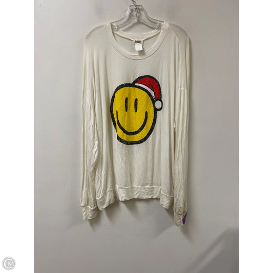 Top Long Sleeve By Bibi In White, Size: Xl