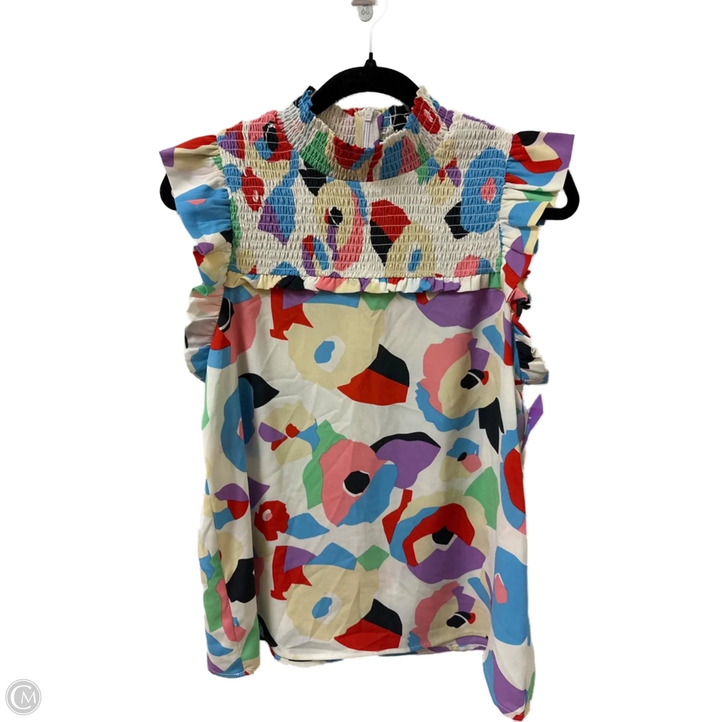 Top Short Sleeve By Thml In Multi-colored, Size: M