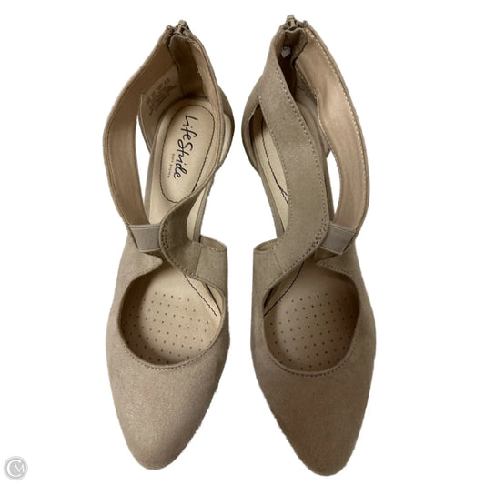 Shoes Heels Block By Life Stride In Cream, Size: 9
