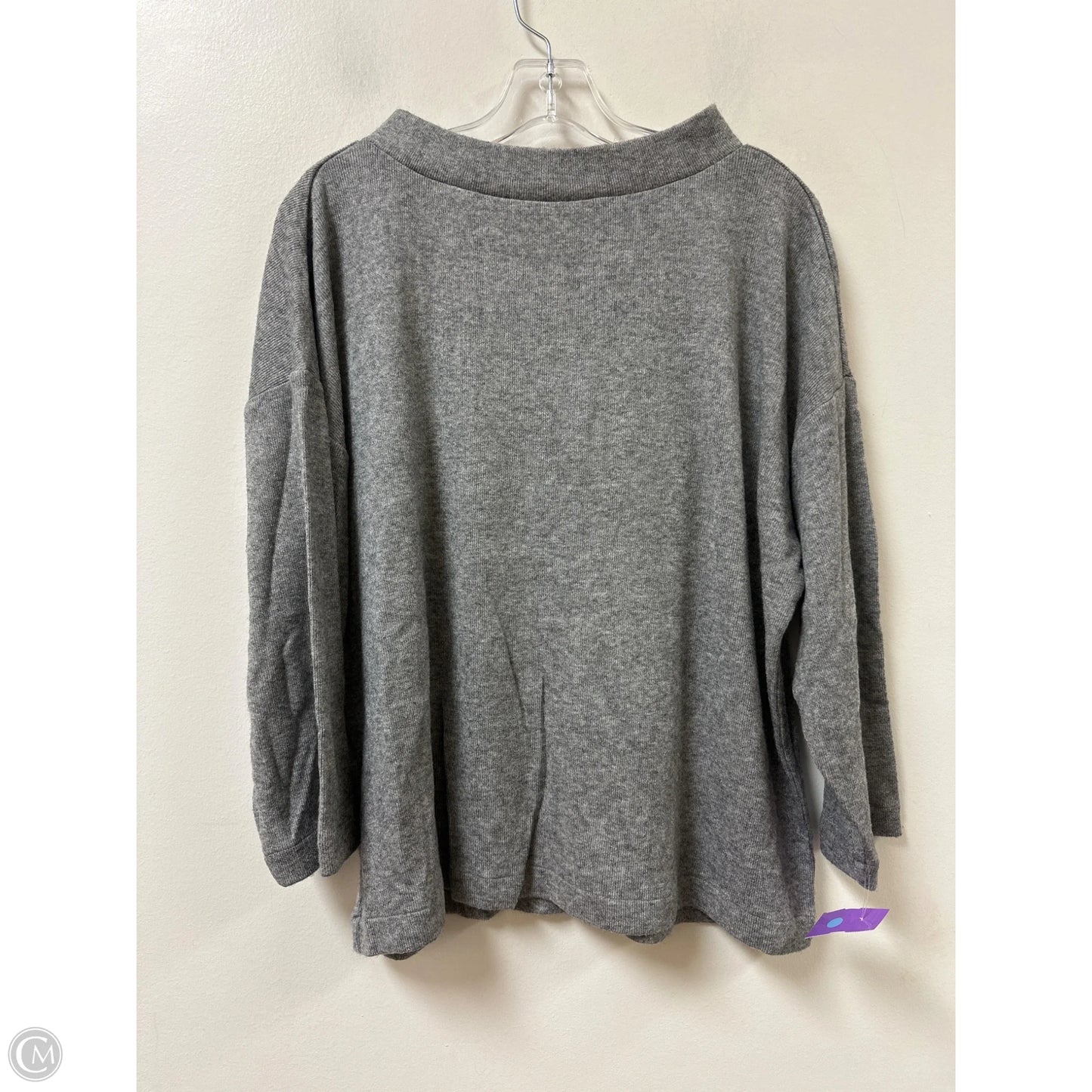 Sweater By Ann Taylor In Grey, Size: L
