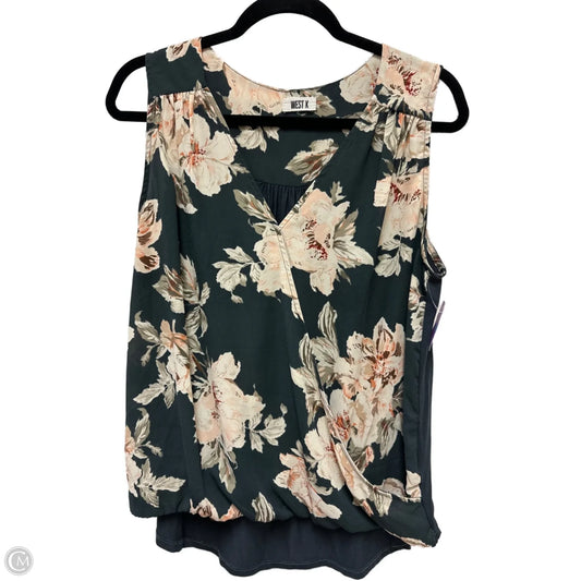 Top Sleeveless By Clothes Mentor In Floral Print, Size: M