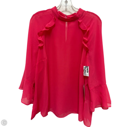 Top Long Sleeve By Eloquii In Pink, Size: L