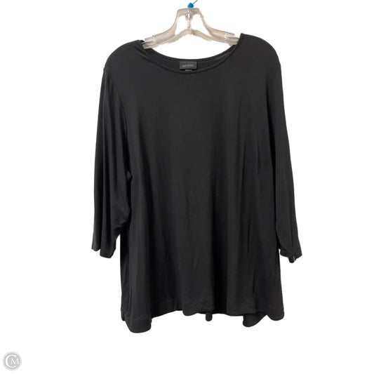 Top Long Sleeve By J. Jill In Black, Size: 2x