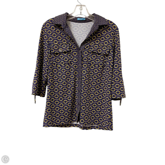 Blouse Long Sleeve By J Mclaughlin In Purple & Yellow, Size: S