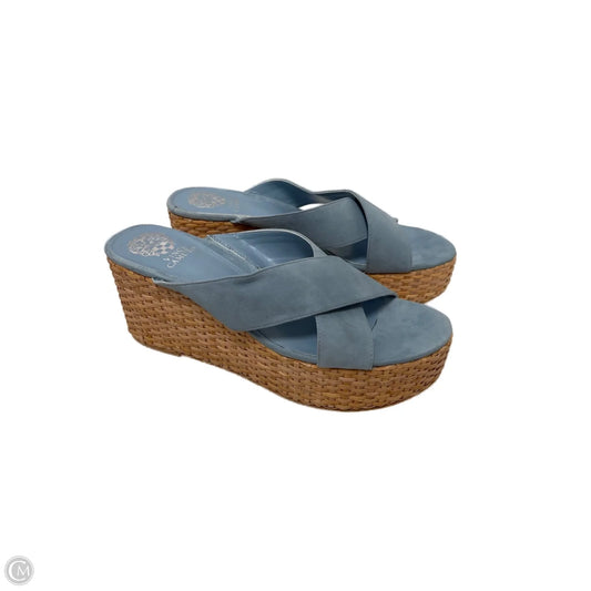 Sandals Heels Wedge By Vince Camuto In Blue, Size: 11