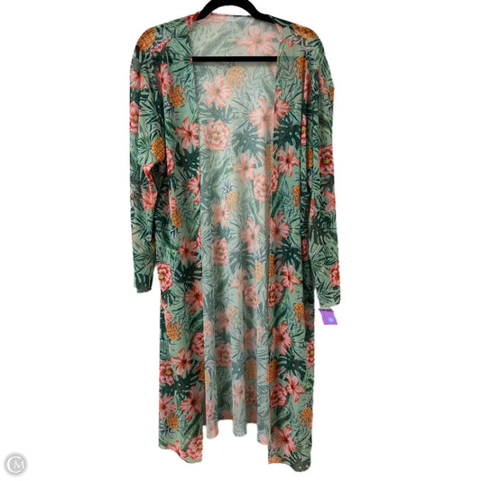 Kimono By Clothes Mentor In Tropical Print, Size: Osfm