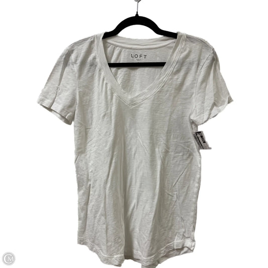 Top Short Sleeve By Loft In White, Size: S