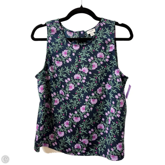 Top Sleeveless By J. Crew In Blue & Purple, Size: M
