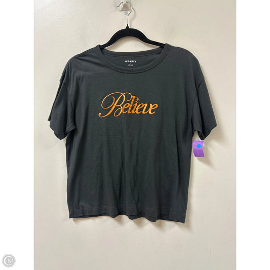 Top Short Sleeve By Old Navy In Grey, Size: S