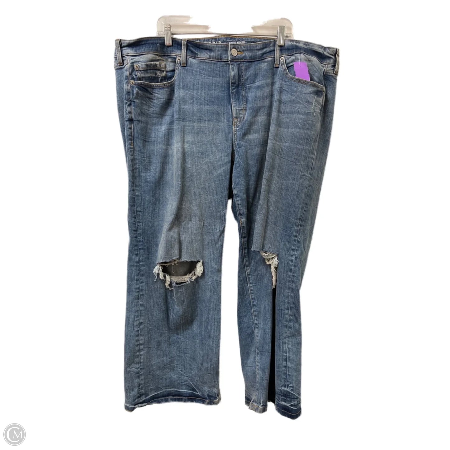 Jeans Wide Leg By Torrid In Blue Denim, Size: 22