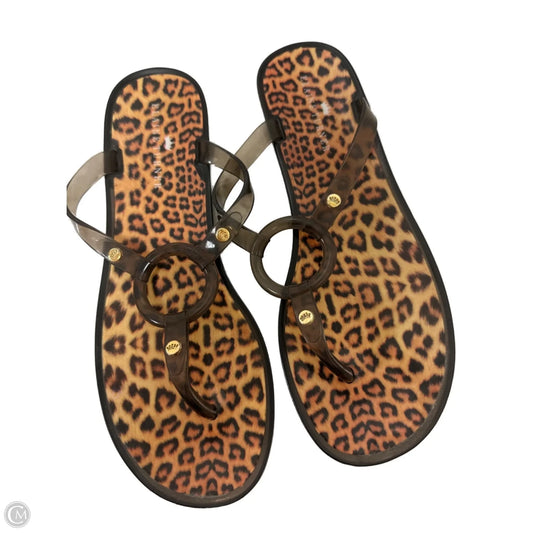 Sandals Flip Flops By Clothes Mentor In Animal Print, Size: 9