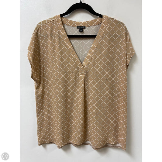 Top Short Sleeve By Ann Taylor In Cream, Size: S