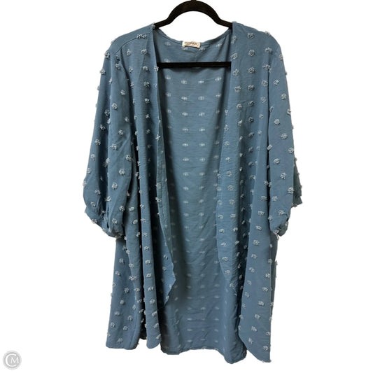 Kimono By Clothes Mentor In Blue, Size: 1x