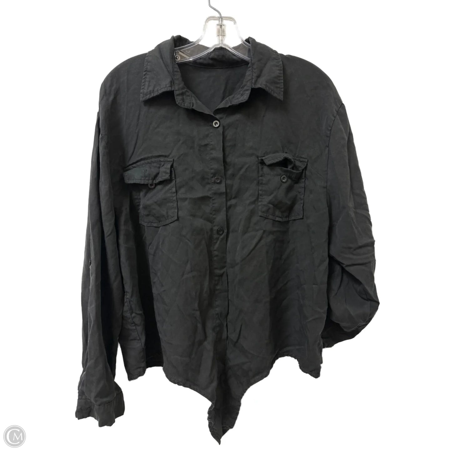 Blouse Long Sleeve By Clothes Mentor In Black, Size: Xl