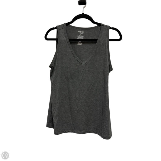 Top Sleeveless By Nine West In Grey, Size: L