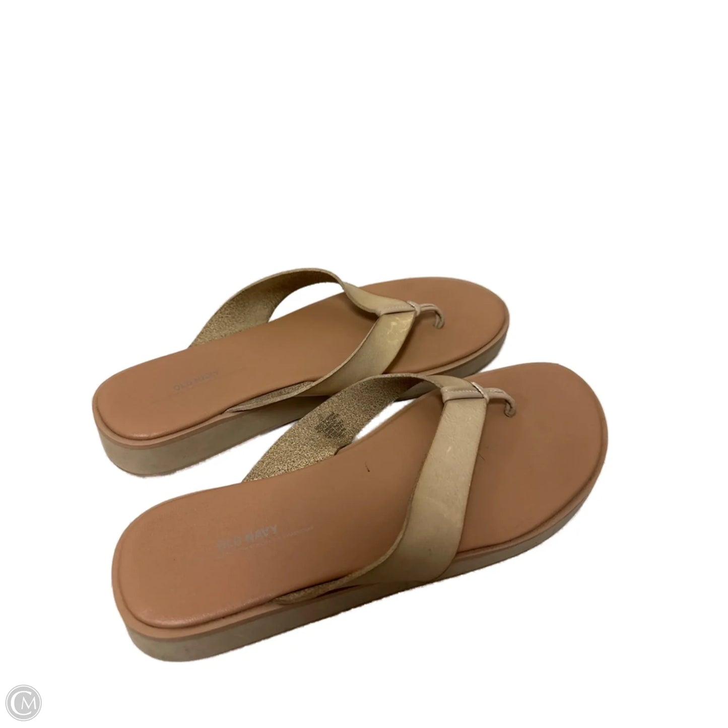 Sandals Flip Flops By Old Navy In Cream, Size: 10