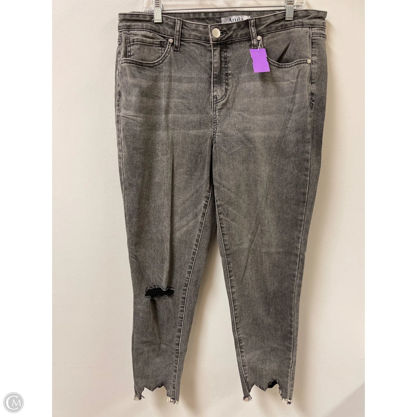 Jeans Skinny By Clothes Mentor In Grey Denim, Size: 14