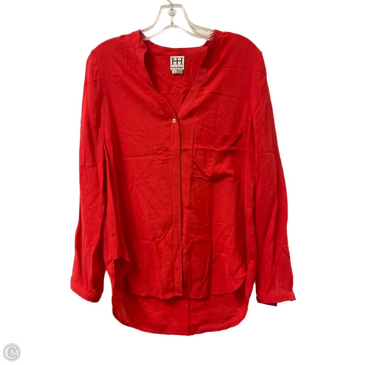 Blouse Long Sleeve By Haute Hippie In Red, Size: S