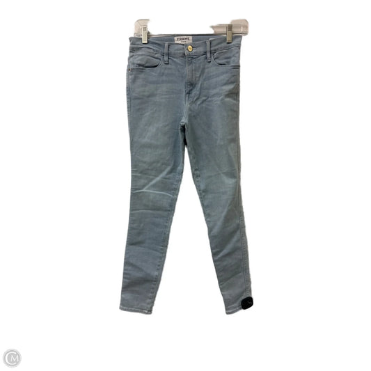Jeans Skinny By Frame In Blue Denim, Size: 6