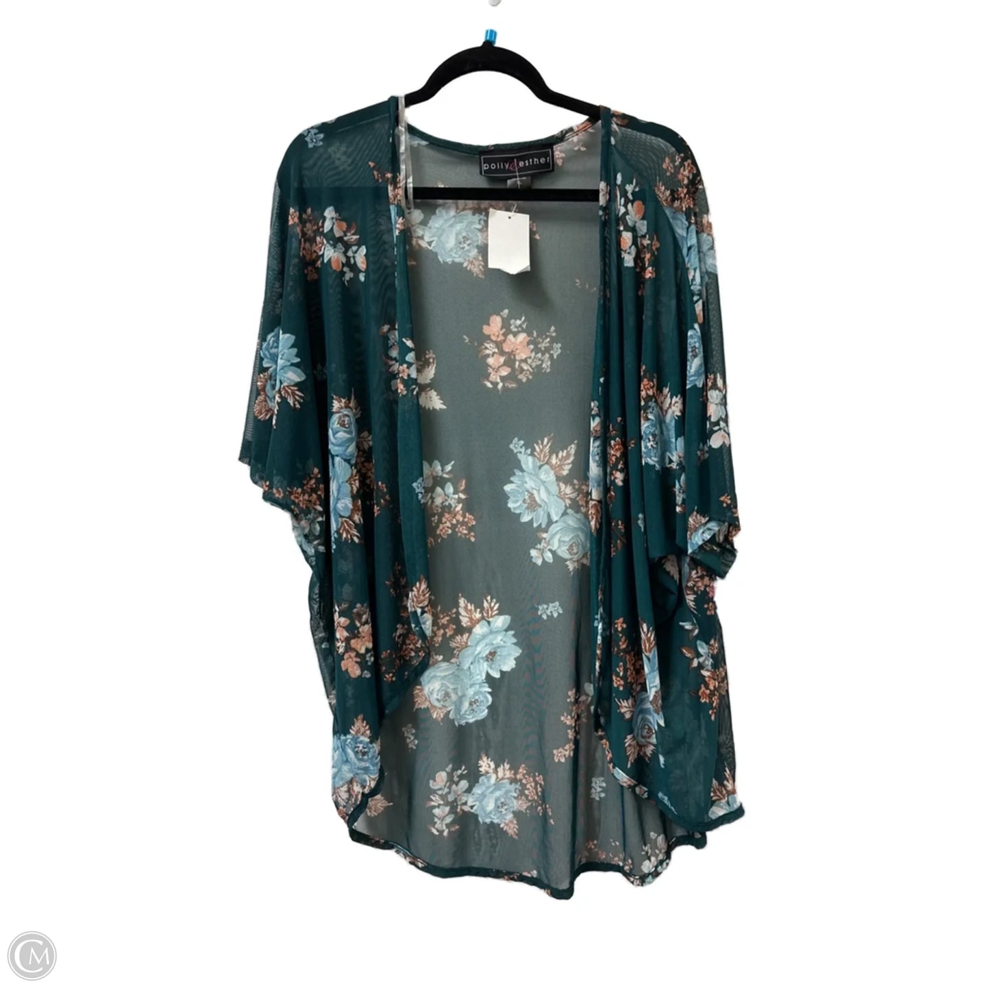 Kimono By Clothes Mentor In Green, Size: Xl