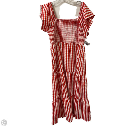 Dress Casual Maxi By Buddy Love In Red & White, Size: Xl