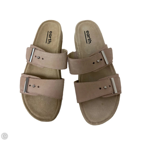Sandals Flats By Earth In Pink, Size: 10